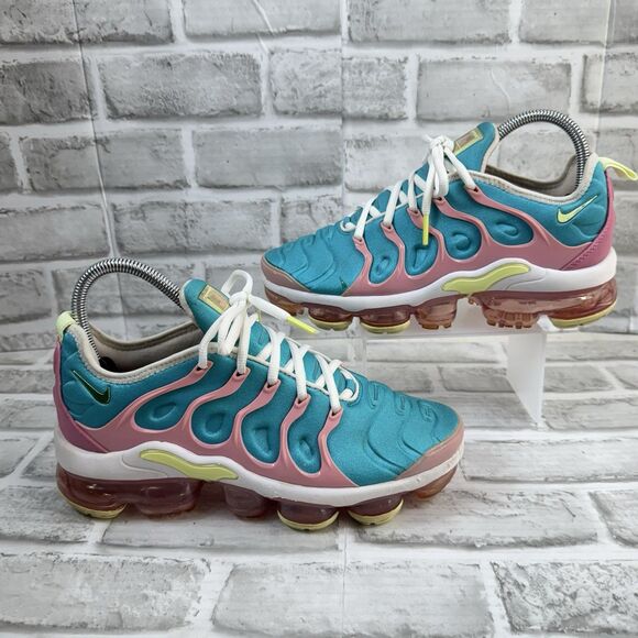 Nike Air Vapormax Plus Easter Blue Teal Volt Pink CW7014-100 Women’s Size 7 - Picture 1 of 12